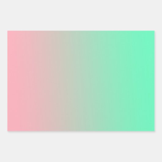 Pastel roze en bleek groen moeten altijd zichtbaar inpakpapier vel (Voorkant 3)