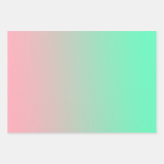 Pastel roze en bleek groen moeten altijd zichtbaar inpakpapier vel (Voorkant)