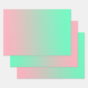Pastel roze en bleek groen moeten altijd zichtbaar inpakpapier vel
