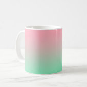 Pastel roze en bleek groen moeten altijd zichtbaar koffiemok (Voorkant links)