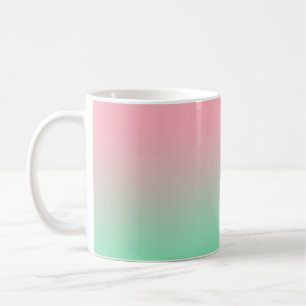 Pastel roze en bleek groen moeten altijd zichtbaar koffiemok