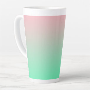 Pastel roze en bleek groen moeten altijd zichtbaar latte mok