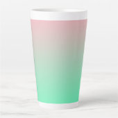 Pastel roze en bleek groen moeten altijd zichtbaar latte mok (Voorkant)