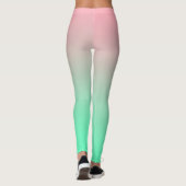 Pastel roze en bleek groen moeten altijd zichtbaar leggings (Achterkant)