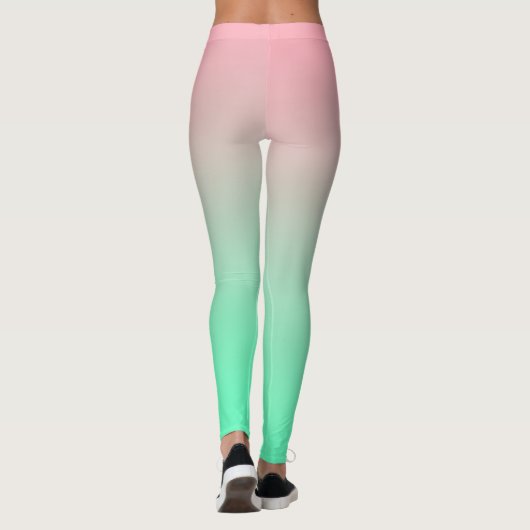 Pastel roze en bleek groen moeten altijd zichtbaar leggings (Achterkant)