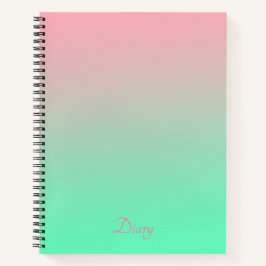 Pastel roze en bleek groen moeten altijd zichtbaar notitieboek