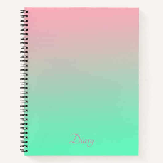 Pastel roze en bleek groen moeten altijd zichtbaar notitieboek (Voorkant)