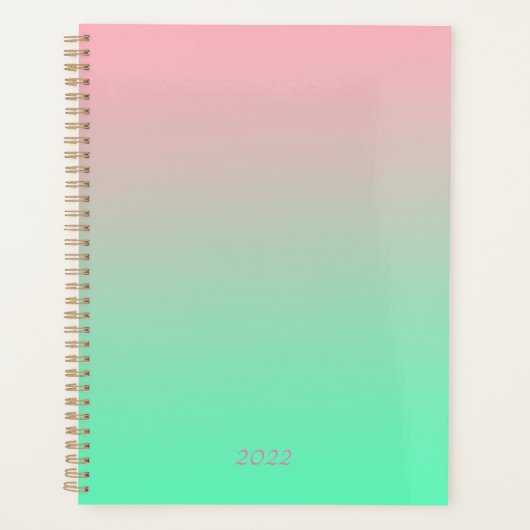 Pastel roze en bleek groen moeten altijd zichtbaar planner (Voorkant)