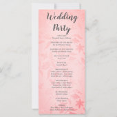 Pastel Roze en Bloemen Metallic Bruiloft Programma (Achterkant)