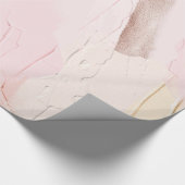 Pastel Roze en Crème Verfspatten Cadeaupapier (Hoek)