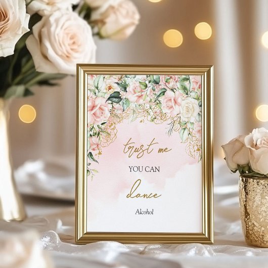 Pastel roze en goud Vertrouw me, je kunt dansen Poster