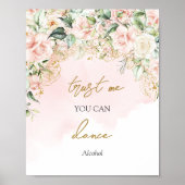 Pastel roze en goud Vertrouw me, je kunt dansen Poster (Voorkant)