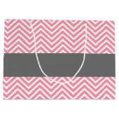 Pastel Roze en grijze Baby shower Collectie Large Cadeautasje (Achterkant)