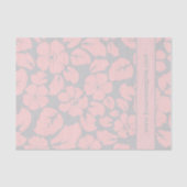 Pastel Roze en Grijze Floral Tissuepapier (Voorkant)