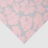 Pastel Roze en Grijze Floral Tissuepapier (Detail)