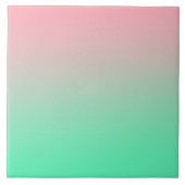 Pastel roze en groen gradient ombre paar tegeltje (Voorkant)