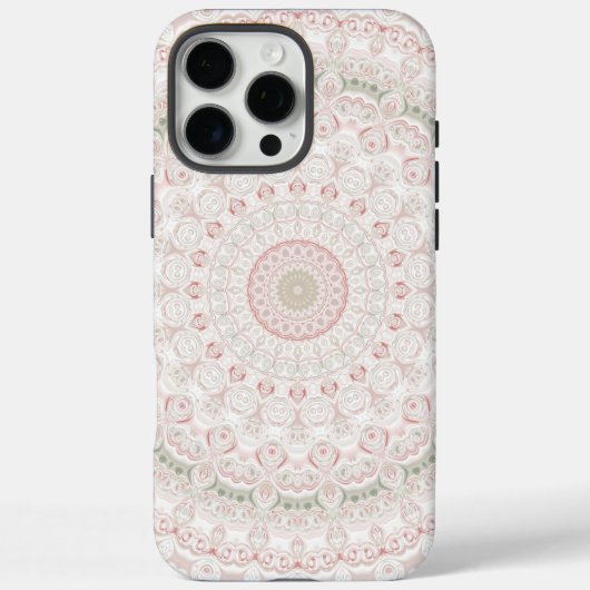 Pastel Roze en Groen Mandala Patroonontwerp Case-Mate iPhone Case (Achterkant)