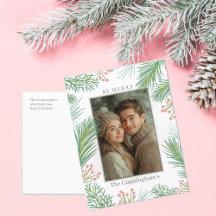 Pastel Roze en Groene Holly Kerstmis