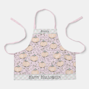 Pastel Roze en Groene Kleine Pompoen Kinderen Schort