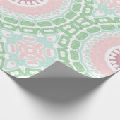Pastel Roze en Groene Mandala Cadeaupapier (Hoek)