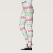 Pastel Roze en Groene Mandala Leggings (Links)