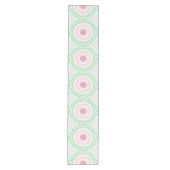 Pastel Roze en Groene Mandala Medium Tafelloper (Voorkant)