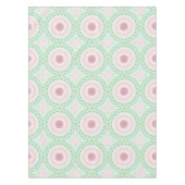 Pastel Roze en Groene Mandala Tafelkleed (Voorkant)