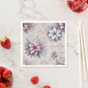 Pastel Roze en Lavendel Poinsettia Decoupage Servet