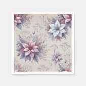 Pastel Roze en Lavendel Poinsettia Decoupage Servet (Voorkant)