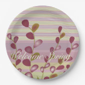 Pastel Roze en Mauve Papieren Bordje (Voorkant)