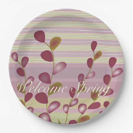 Pastel Roze en Mauve Papieren Bordje (Voorkant)