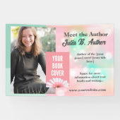 Pastel Roze en Mint Custom Auteur Boek Signing Spandoek (Horizontaal)