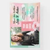 Pastel Roze en Mint Custom Auteur Boek Signing Spandoek (Verticaal)