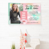 Pastel Roze en Mint Custom Auteur Boek Signing Spandoek (Insitu)