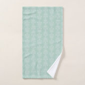 Pastel roze en mint groen bloemenhanddoek set bad handdoek (Handdoek)
