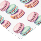 Pastel Roze en Mint Groene Macaron Cookies Thema Tafelkleed (Gekanteld)
