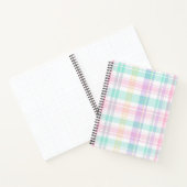 Pastel Roze en Mint Plaid Notitieboek (Binnen)