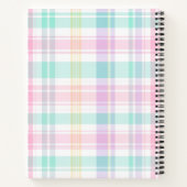 Pastel Roze en Mint Plaid Notitieboek (Achterkant)
