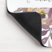 Pastel roze en paarse floraal gepersonaliseerd muismat (Hoek)