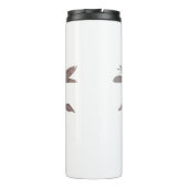 Pastel roze en paarse floraal gepersonaliseerd thermosbeker (Achterkant)