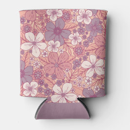 Pastel Roze en Paarse Floral Blikjeskoeler