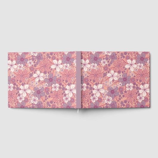 Pastel Roze en Paarse Floral Gastenboek (Volledig)