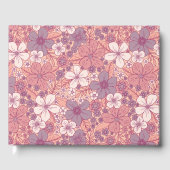 Pastel Roze en Paarse Floral Gastenboek (Voorkant)