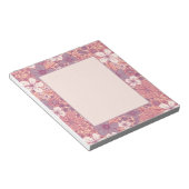 Pastel Roze en Paarse Floral Notitieblok (Schuin)