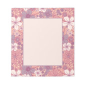 Pastel Roze en Paarse Floral Notitieblok (Voorkant)