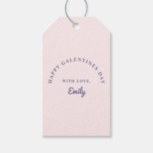 Pastel Roze en Paarse Galentines Day Gift Labels Cadeaulabel