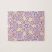 Pastel Roze en Paarse Kaleidoscoop Patroon Legpuzzel (Horizontaal)