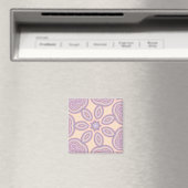Pastel Roze en Paarse Kaleidoscoop Patroon Magneet (Insitu (Vaatwasser))