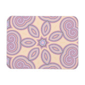 Pastel Roze en Paarse Kaleidoscoop Patroon Magneet (Horizontaal)
