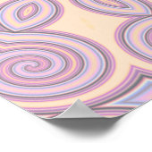 Pastel Roze en Paarse Kaleidoscoop Patroon Poster (Hoek)